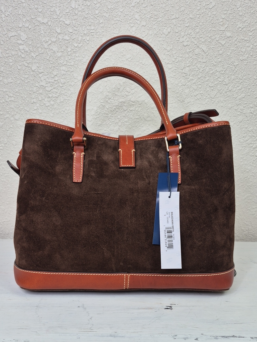 Dooney & Bourke Brown Suede Satchel with Tan Leather Trim Nwt Perry Satchel - Picture 9 of 16
